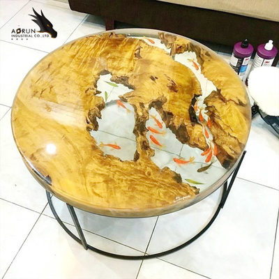 Wood Lamp River Table AB Glue Epoxy Low VOC Colorless Liquid Odorless