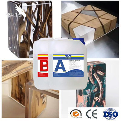 Wood Tabletop Art Epoxy Resin Filler AB Fast Curing Clear Epoxy Resin