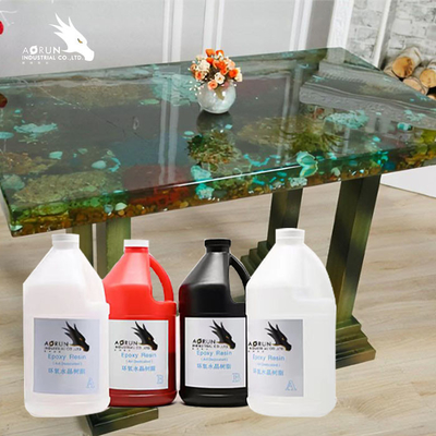 Epoxy Resin 1:1 Crystal Epoxy Resin Glue Clear Wood Table Top Countertop Coating