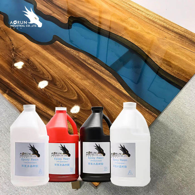 Crystal Clear Art Resin Coating 100% Solid Two Component Epoxy Resin For Bar Countertops
