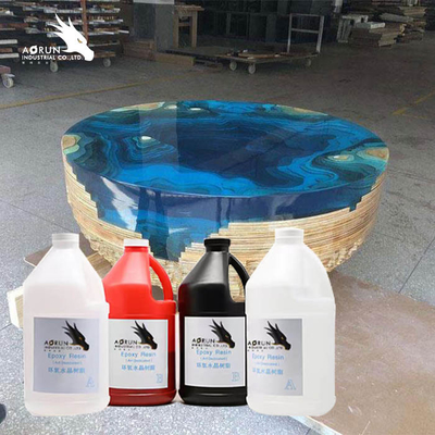 Crystal Clear Art Resin Coating 100% Solid Two Component Epoxy Resin For Bar Countertops