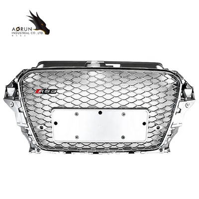 ABS Material Car Grille For Audi A3 8V RS3 High Quality Front Bumper Automotive Black Frame Grille