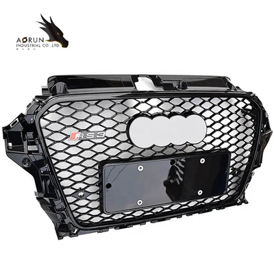 ABS Material Car Grille For Audi A3 8V RS3 High Quality Front Bumper Automotive Black Frame Grille