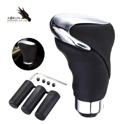 Auto Leather Car Manual/Automatic Knob Gear Shift Head Shifter Lever Stick Black