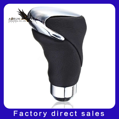 Auto Leather Car Manual/Automatic Knob Gear Shift Head Shifter Lever Stick Black