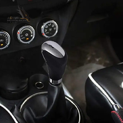 Auto Leather Car Manual/Automatic Knob Gear Shift Head Shifter Lever Stick Black