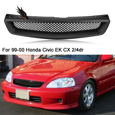 Car Front Grill Fits For 96 97 98 99 00 01 02 03 Civ Ic EK EJ ES CX JDM Type-R Style Bumper Kit ABS Plastic