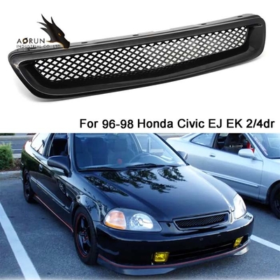 Car Front Grill Fits For 96 97 98 99 00 01 02 03 Civ Ic EK EJ ES CX JDM Type-R Style Bumper Kit ABS Plastic